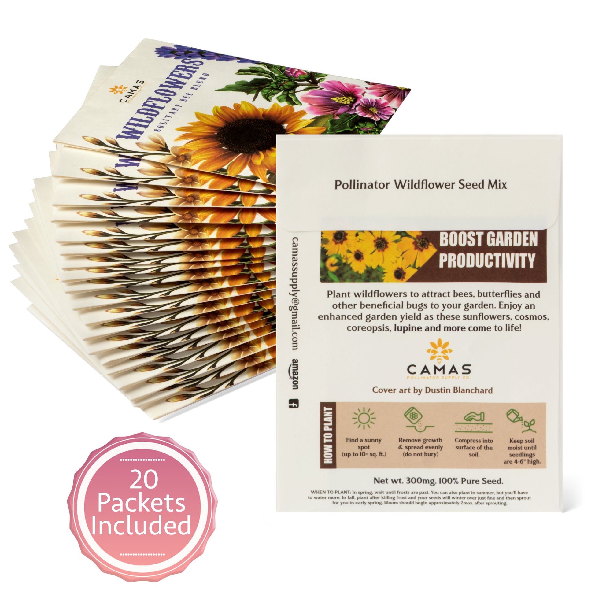 amazon wild flower seeds Camas- Pollinator Wildflower Seed Packets