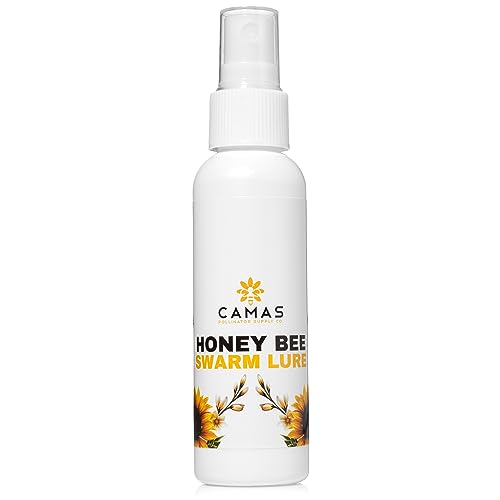 Camas Pollinator Supply Honey Bee Swarm Lure - 2oz Bottle for Beekeepers Use in Naturally Attracting New Beneficial Honey Bee Swarm Colonies