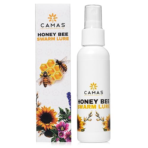 Camas Pollinator Supply Honey Bee Swarm Lure - 2oz Bottle for Beekeepers Use in Naturally Attracting New Beneficial Honey Bee Swarm Colonies